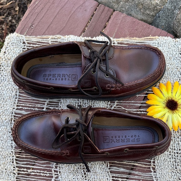 🚤 SPERRY TOP-SIDER; Men’s Dk. Brown Leather Classic Boat Loafers in Sz. 9 - NICE - Picture 2 of 10